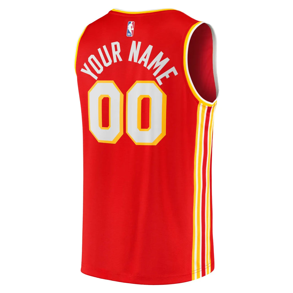 personalized Fanatics Hawks Red Custom Jersey - Hình 4