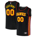 Hawks Black Custom Jersey fanatics