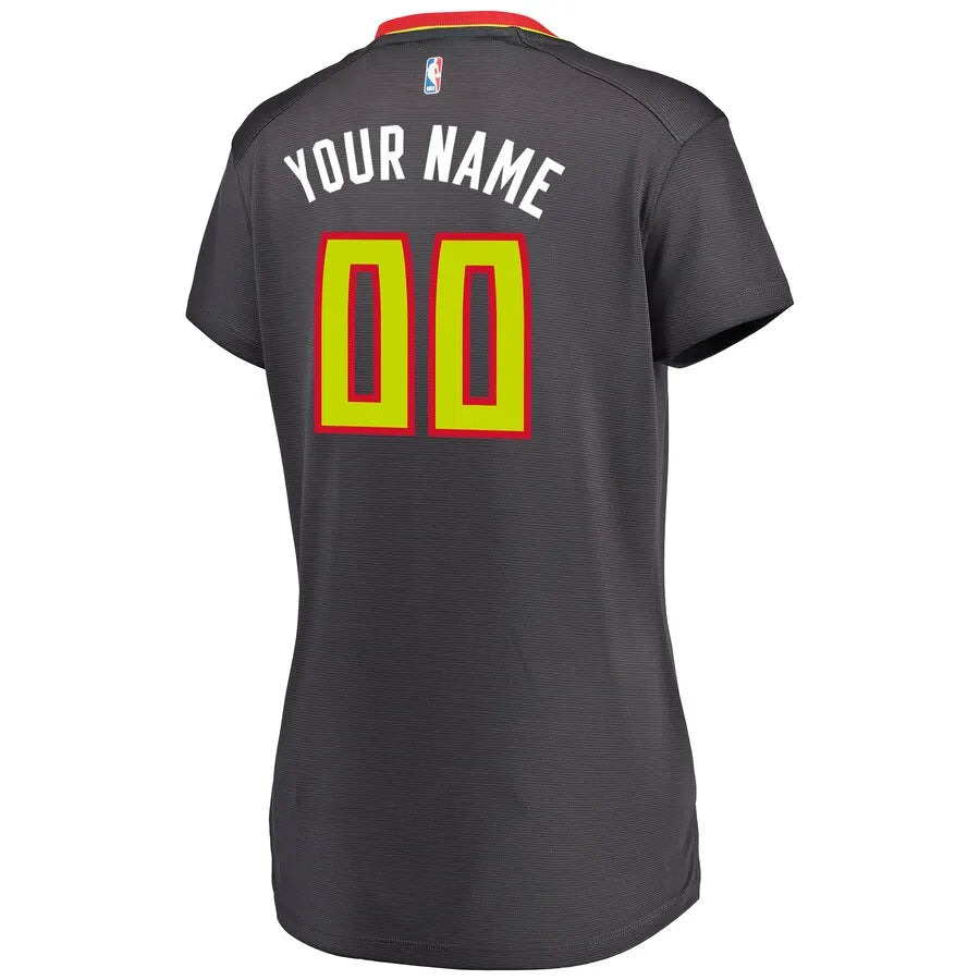 Hawks Gray Custom Jersey Women - Hình 3