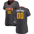 Hawks Gray Custom Jersey Women