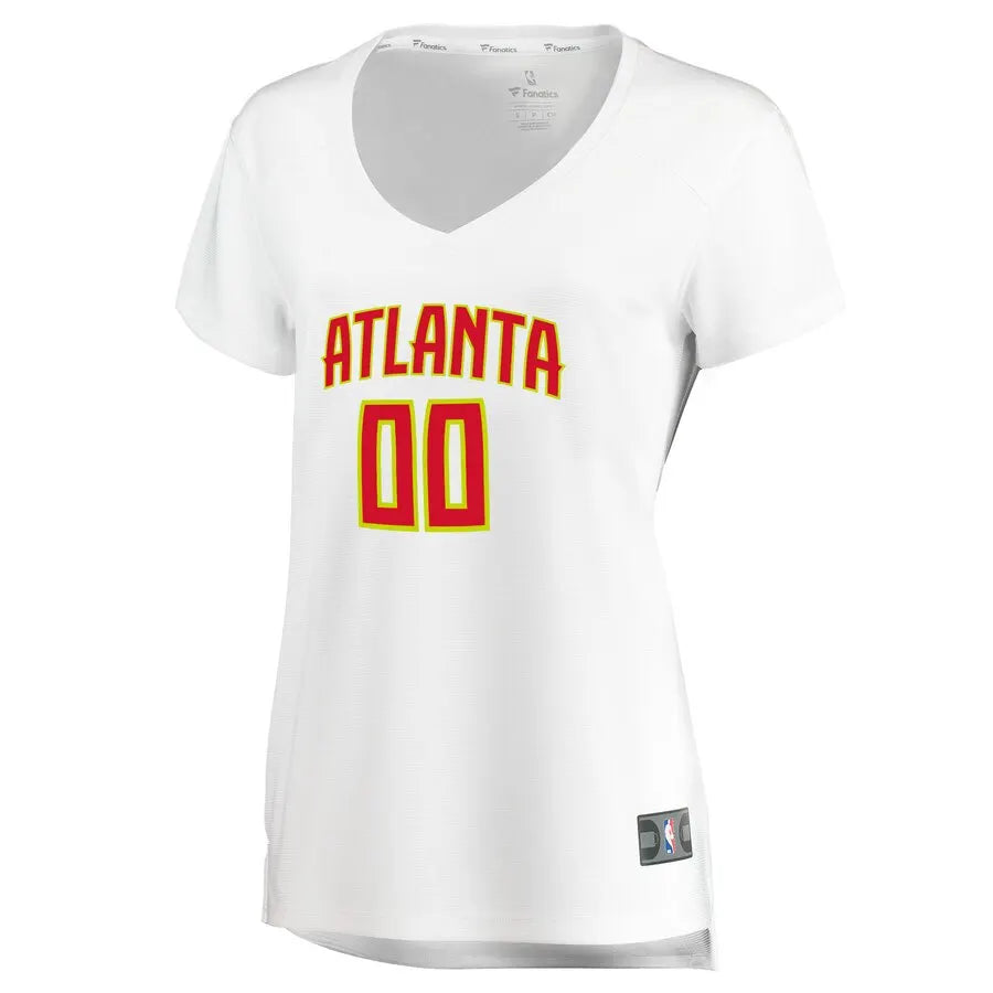 fanatics women Hawks White Custom Jersey - Hình 2