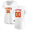 fanatics women Hawks White Custom Jersey
