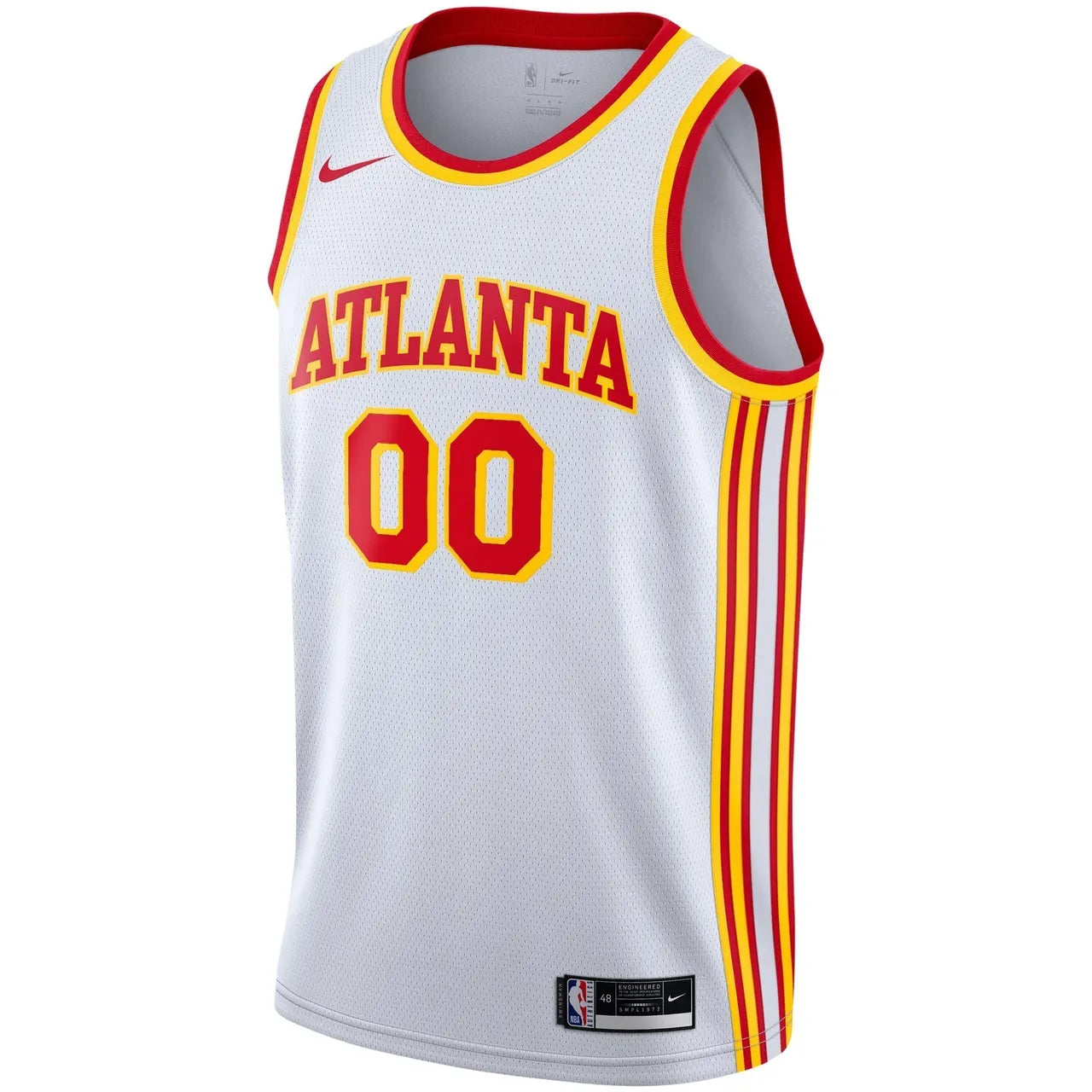 nike nba Hawks White Custom Jersey - Hình 2