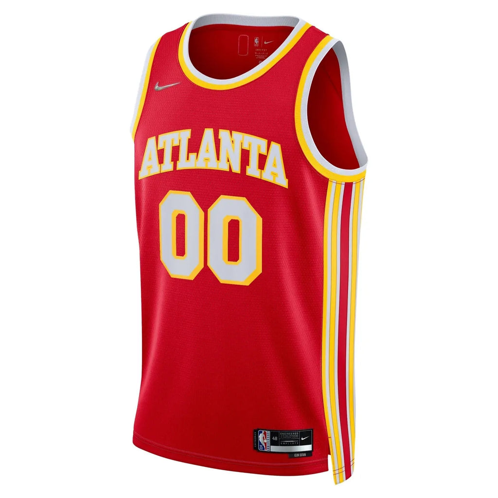 nike Atlanta Hawks Custom Red Jersey - Hình 2