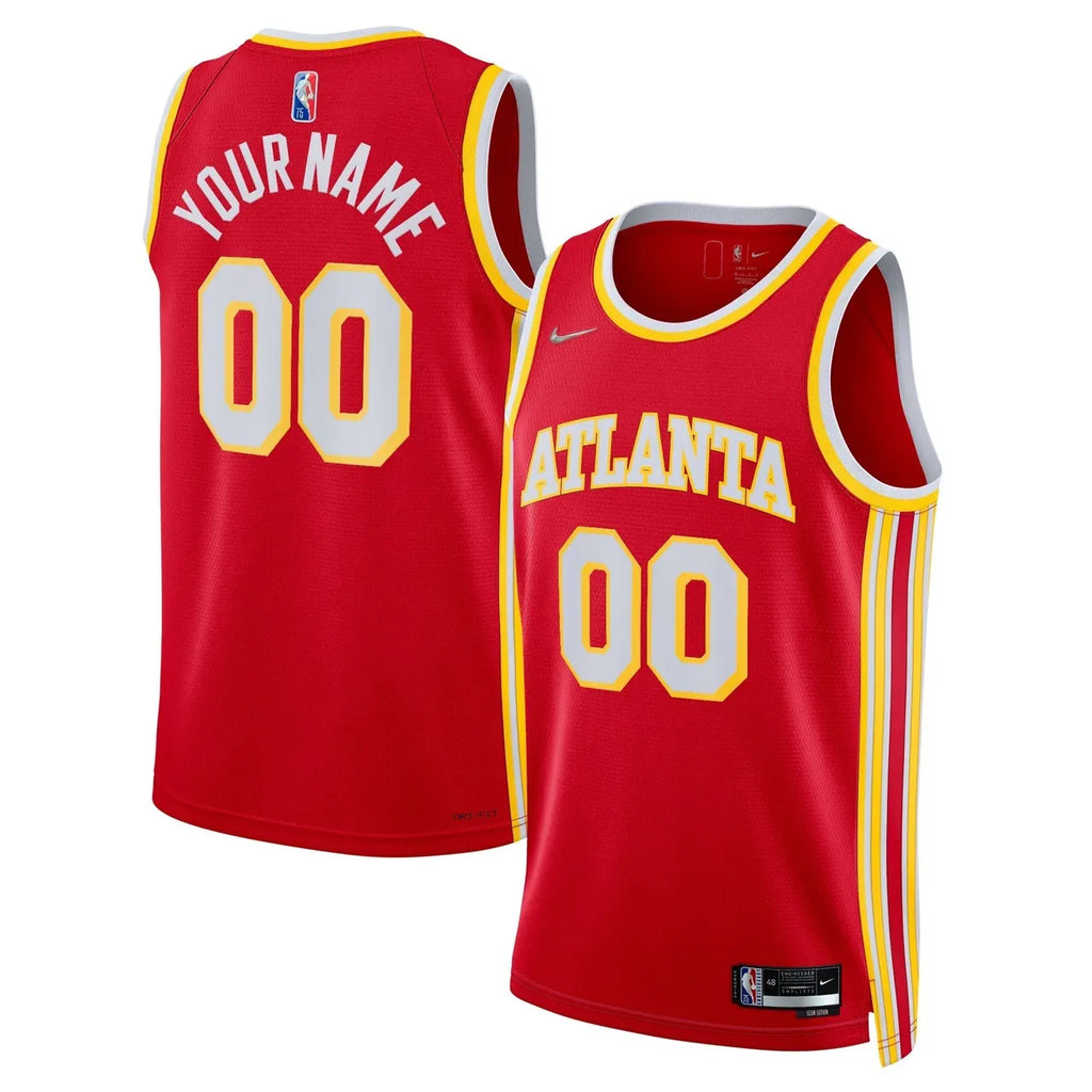 nike Atlanta Hawks Custom Red Jersey