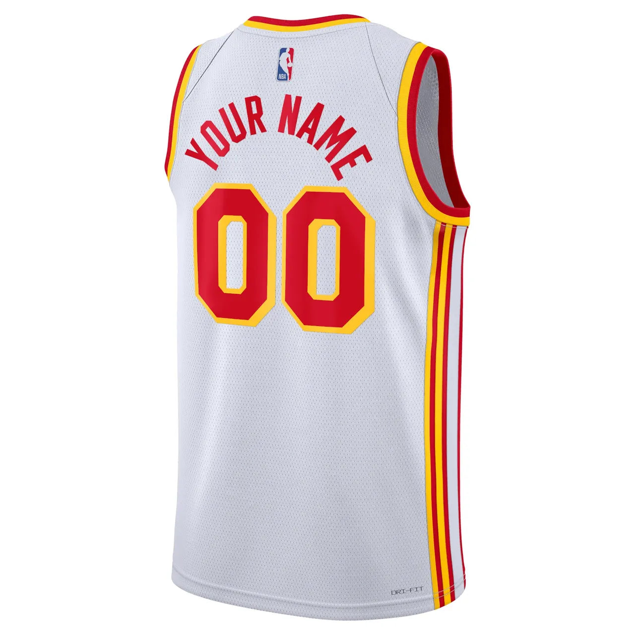 nike association Hawks White Custom Jersey - Hình 3