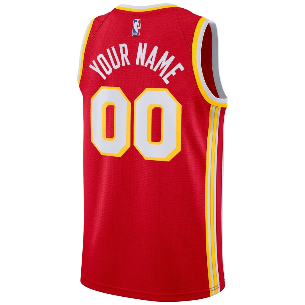 Hawks Red Custom Jersey nike personalized - Hình 3