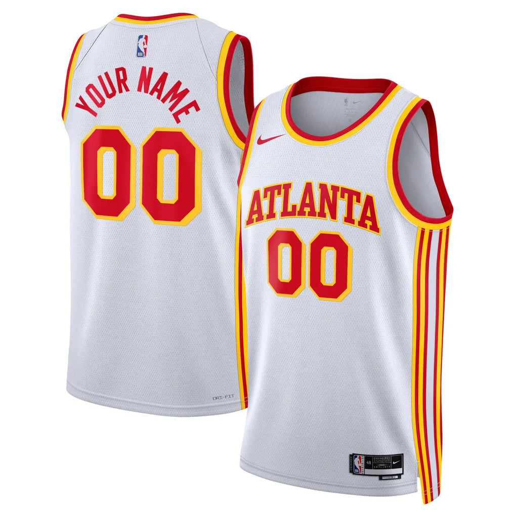 Atlanta Hawks Custom White Jersey