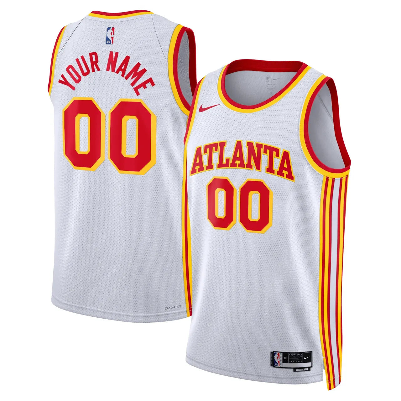 Atlanta Hawks Custom White Jersey - Hình 2
