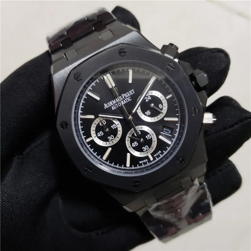 Audemars Piguet Black Steel Chronograph - Hình 6