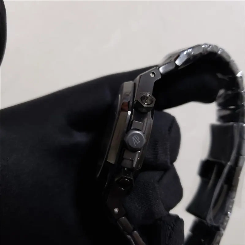 Audemars Piguet Black Steel Chronograph - Hình 5