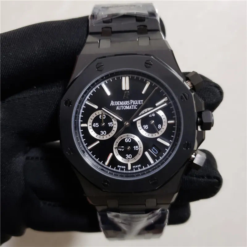 Audemars Piguet Black Steel Chronograph