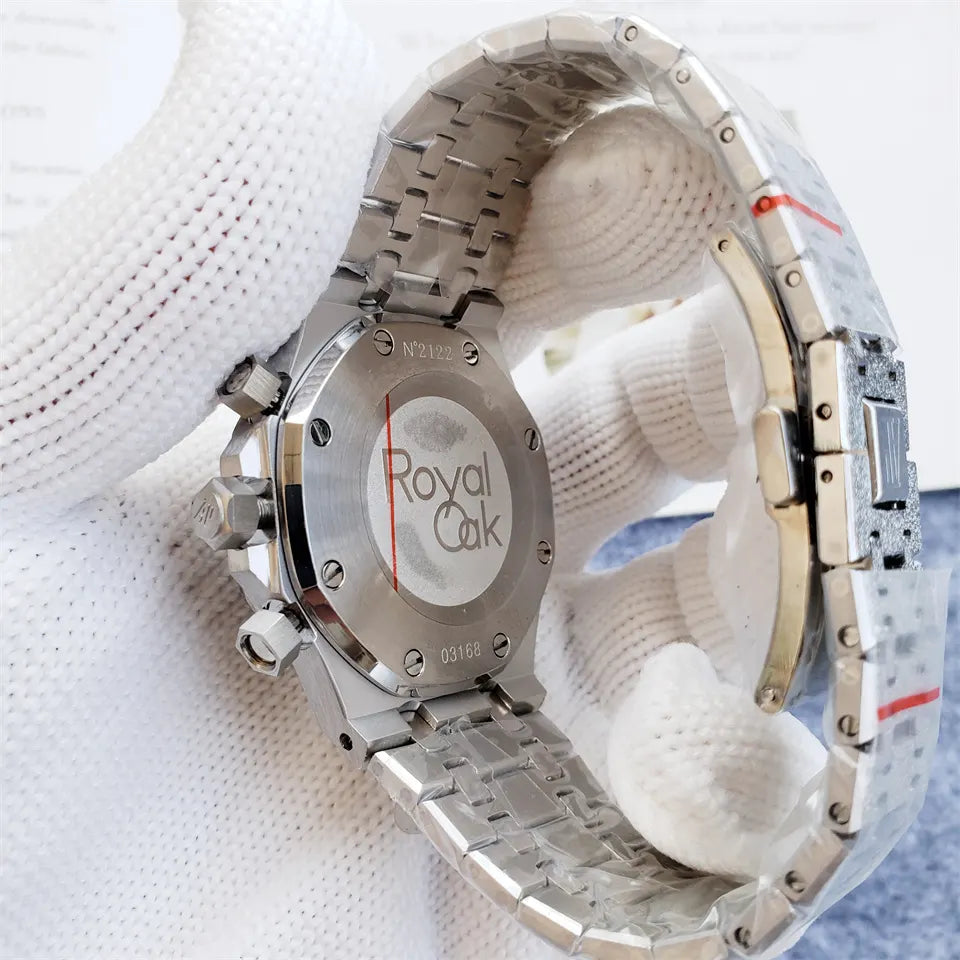 Audemars Piguet Frosted Silver Black Dial Chronograph - Hình 5