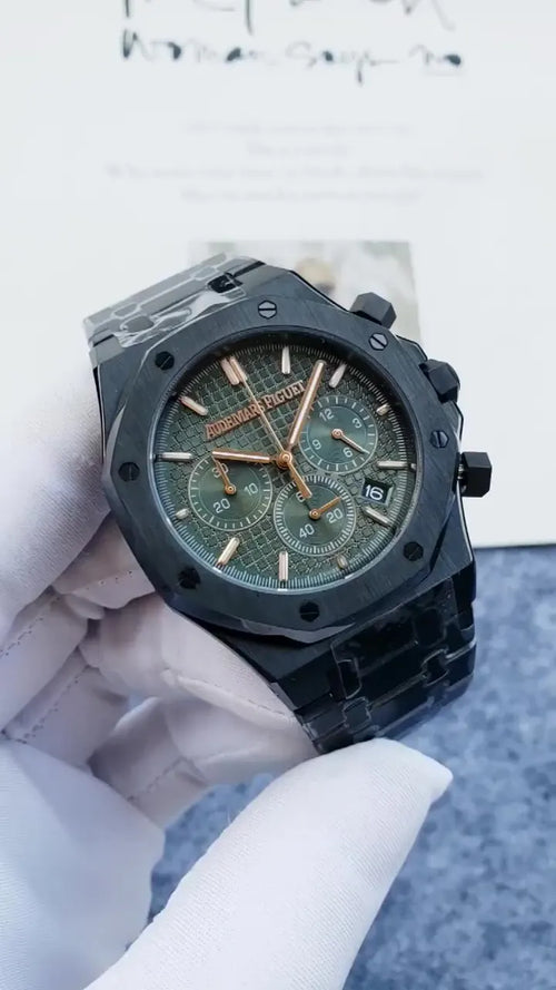 AP Black Ceramic Green Chronograph