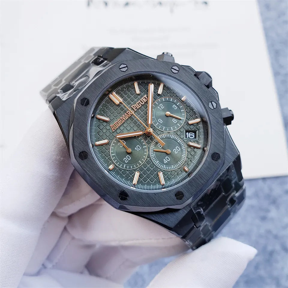 AP Black Ceramic Green Chronograph - Hình 3