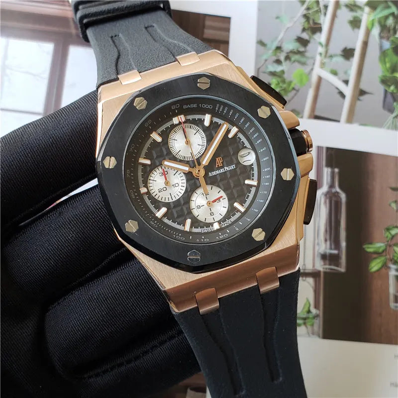 Audemars Piguet Rose Gold Black Chronograph