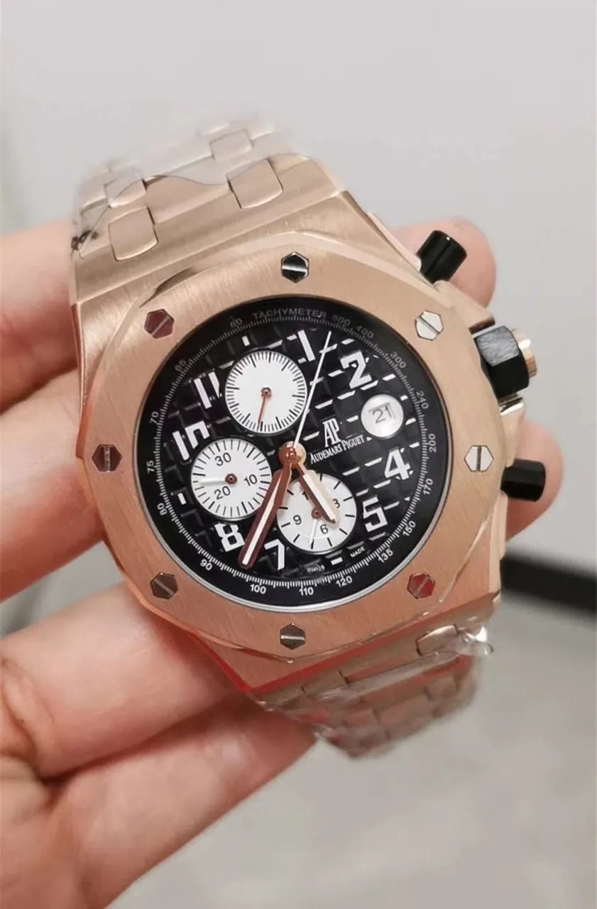 AP Royal Oak Rose Gold Black Dial