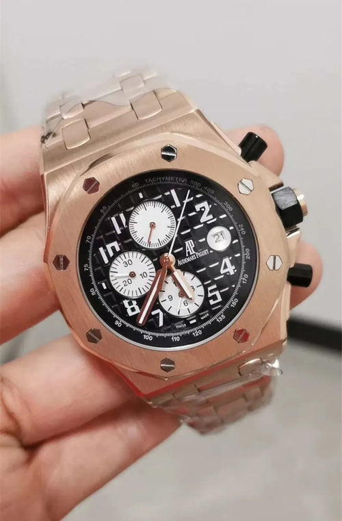 AP Royal Oak Rose Gold Black Dial