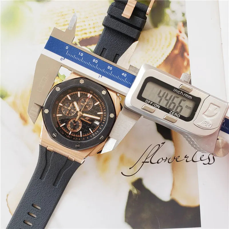 AP Royal Oak Rose Gold Black Rubber - Hình 2
