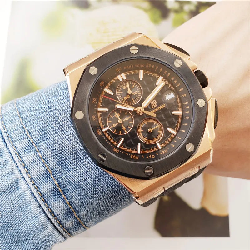 AP Royal Oak Rose Gold Black Rubber - Hình 4
