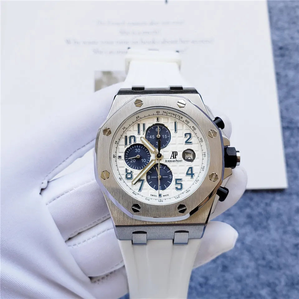 chronograph Audemars Piguet White Rubber