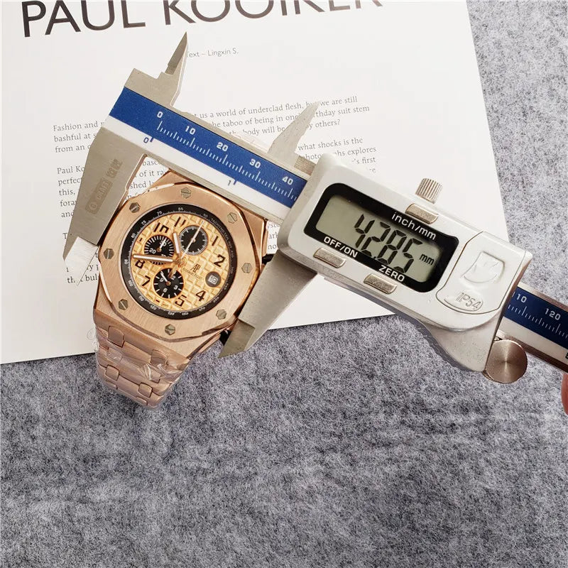 chronograph Audemars Piguet Rose Gold Black Dial - Hình 2