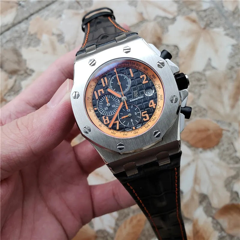 AP Orange Leather Watch - Hình 3
