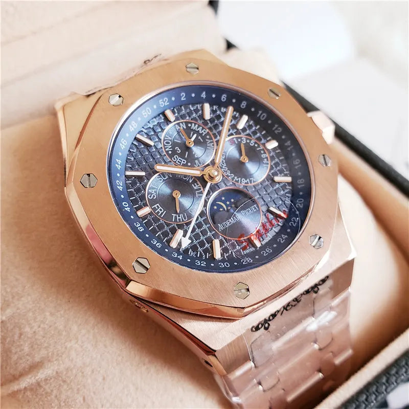 Audemars Piguet Rose Gold Blue Dial - Hình 5