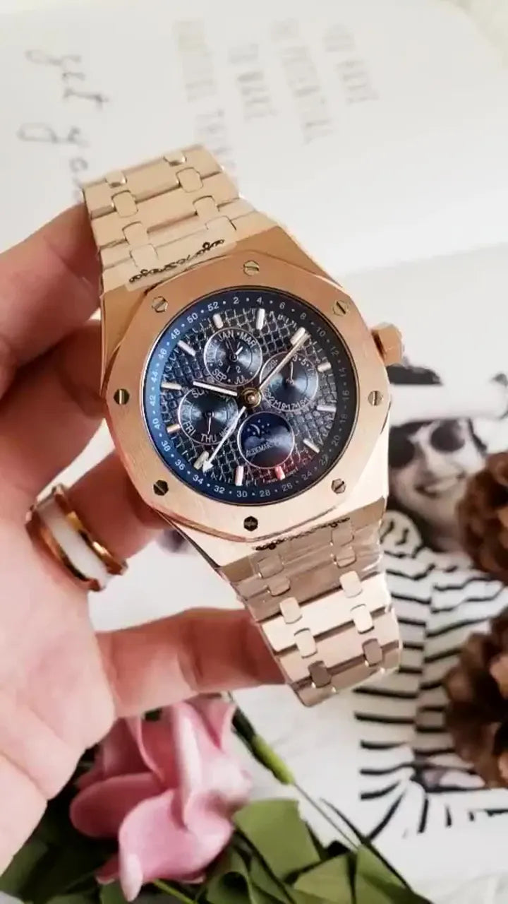 Audemars Piguet Rose Gold Blue Dial