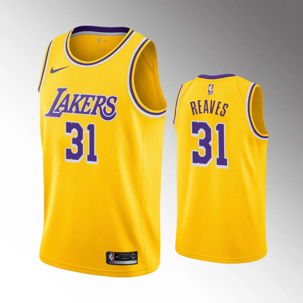 nike Reaves Lakers Gold Jersey