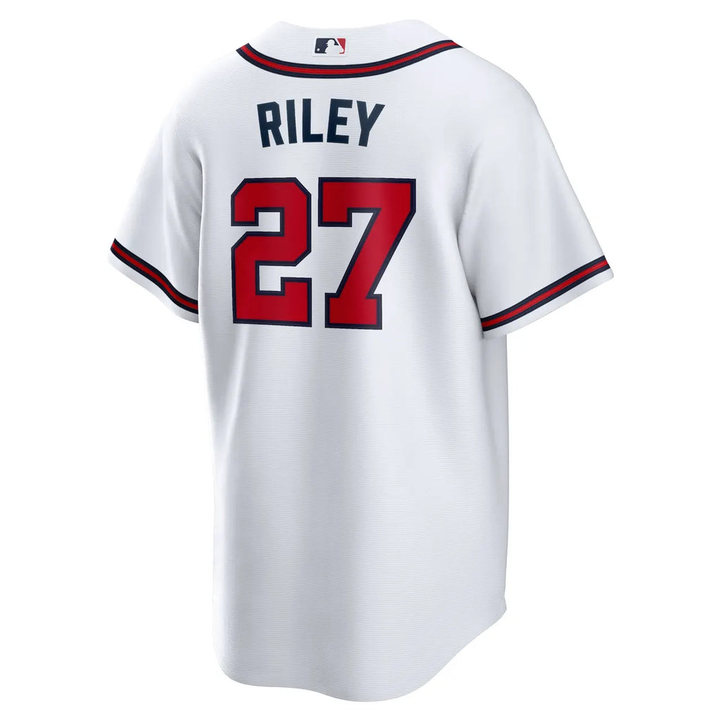 Nike Riley Braves White Home Jersey - Hình 4