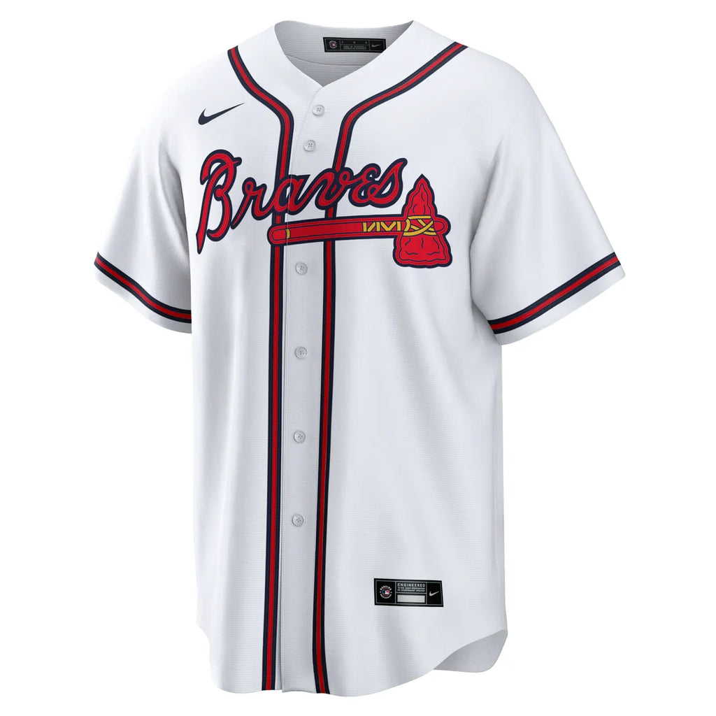 Nike Riley Braves White Home Jersey - Hình 3