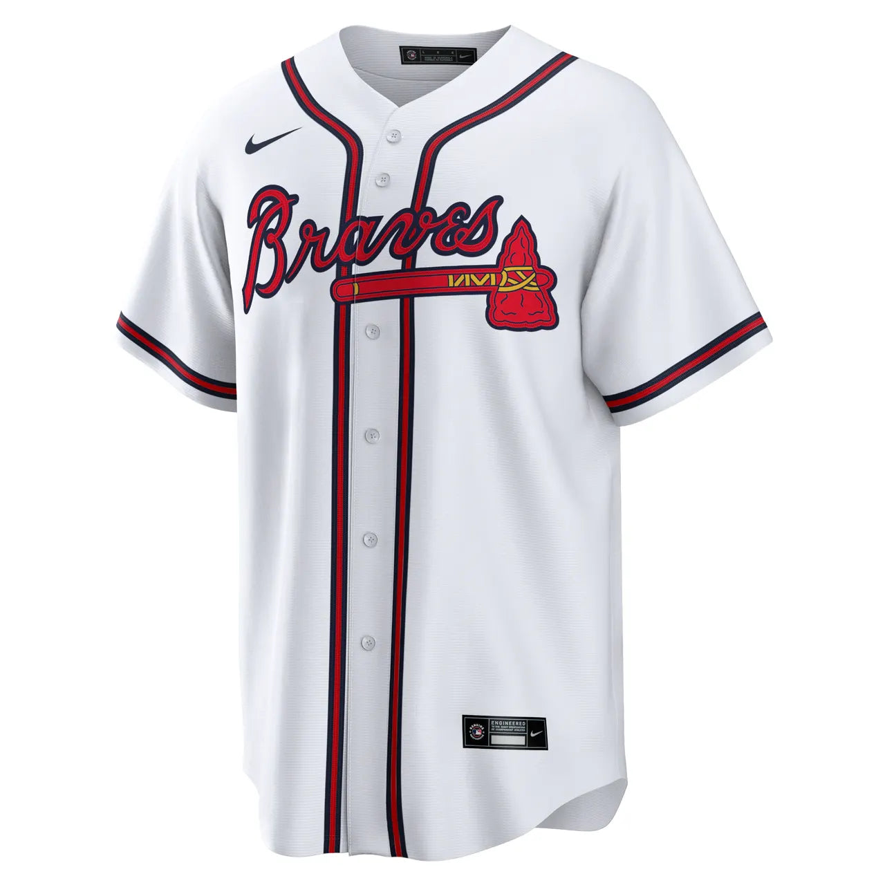 Nike Riley Braves White Home Jersey - Hình 3
