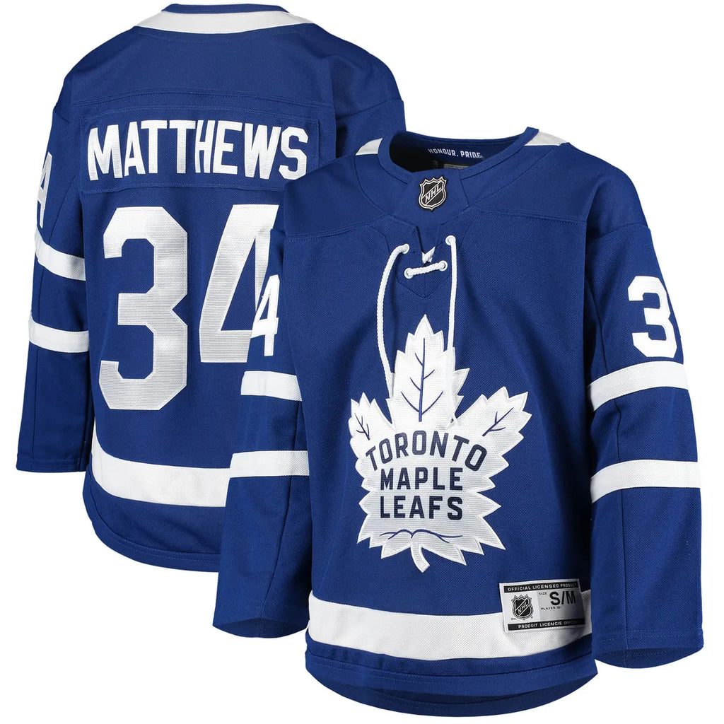 Matthews Leafs Adidas Blue Jersey