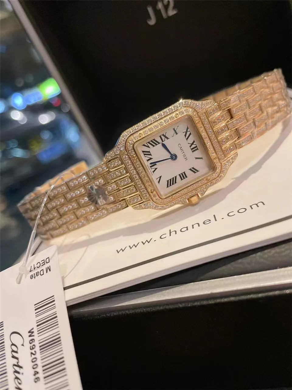 panthère Cartier Rose Gold Diamond Watch - Hình 3