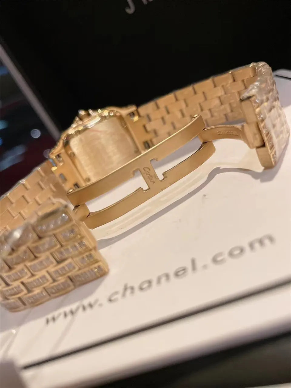 panthère Cartier Rose Gold Diamond Watch - Hình 4