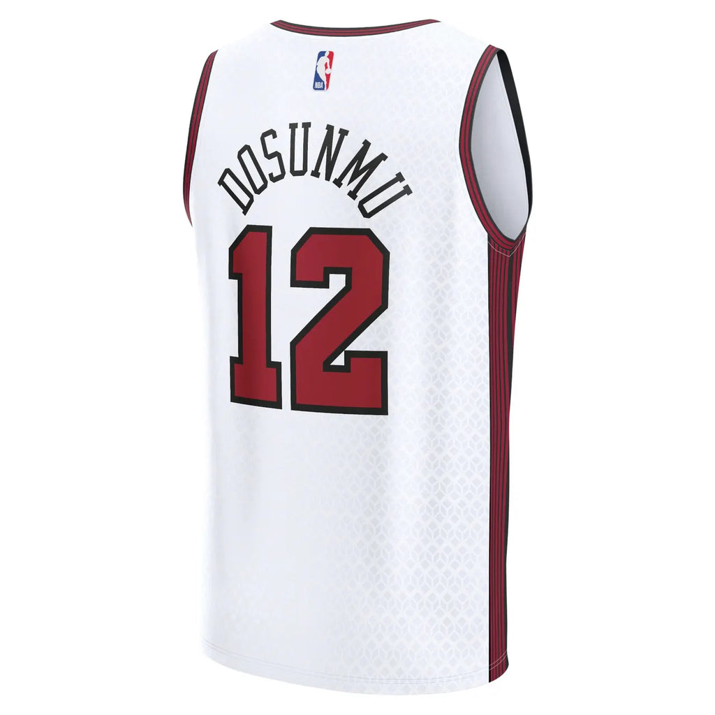 fanatics Dosunmu Bulls White Jersey - Hình 4