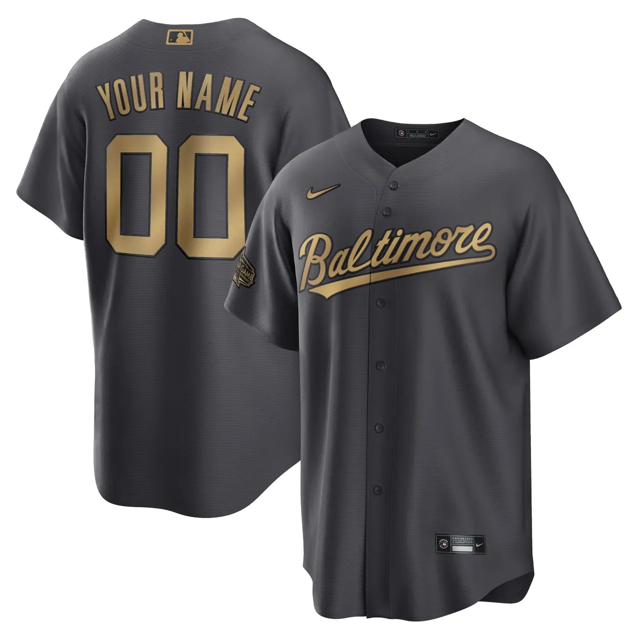 Orioles Gray Custom Jersey