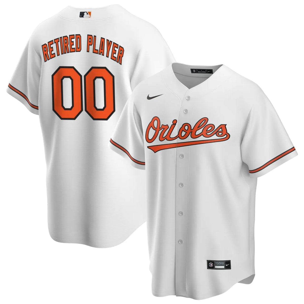 Orioles Retired Player White Jersey