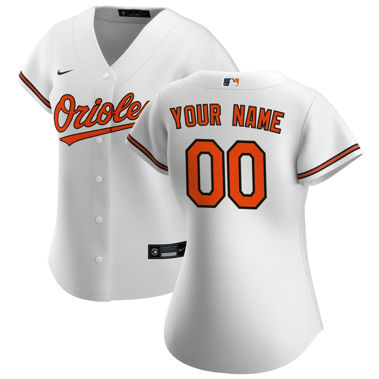 Orioles Custom White Home Jersey