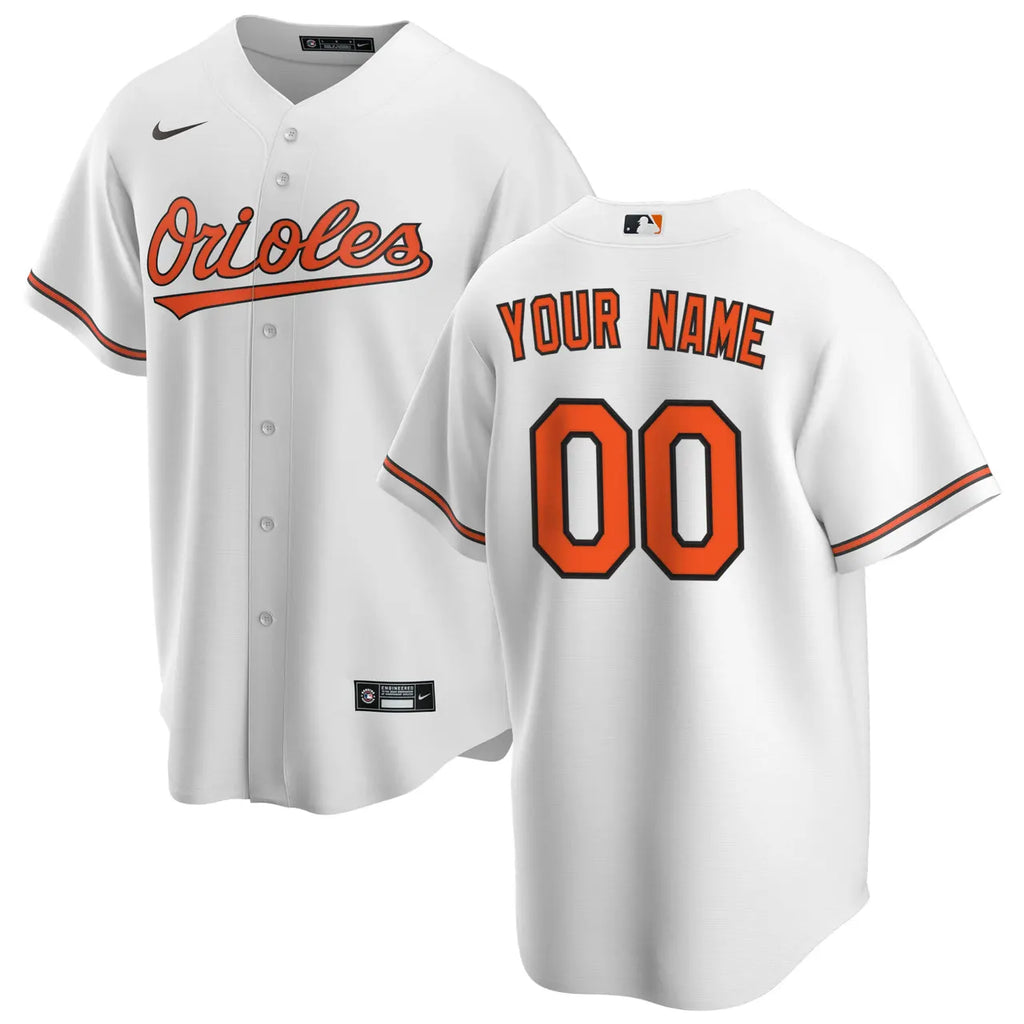personalize Nike Orioles White Custom Jersey