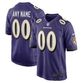 nike name Ravens Purple Custom Jersey