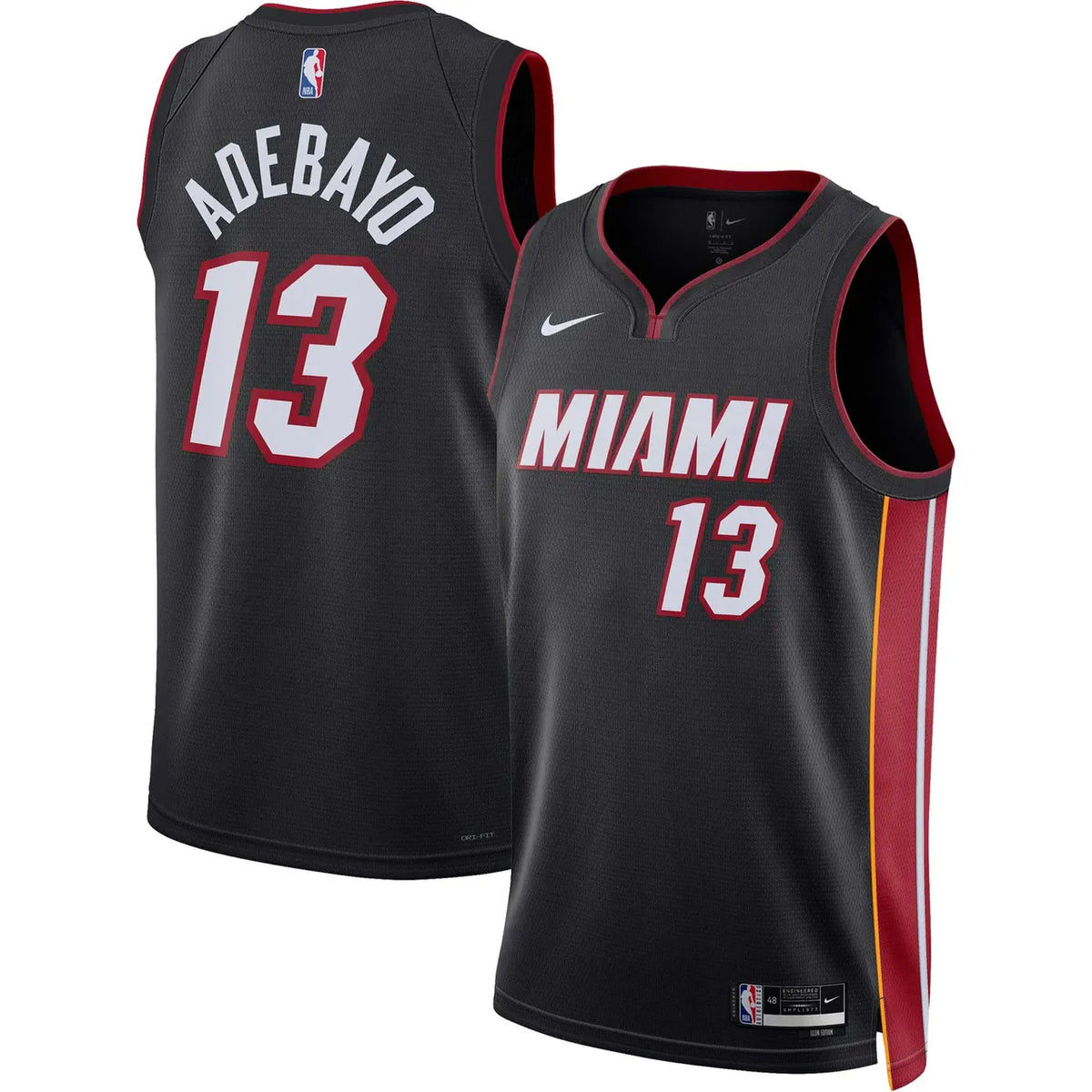 nike miami Adebayo Heat Black Jersey - Hình 2
