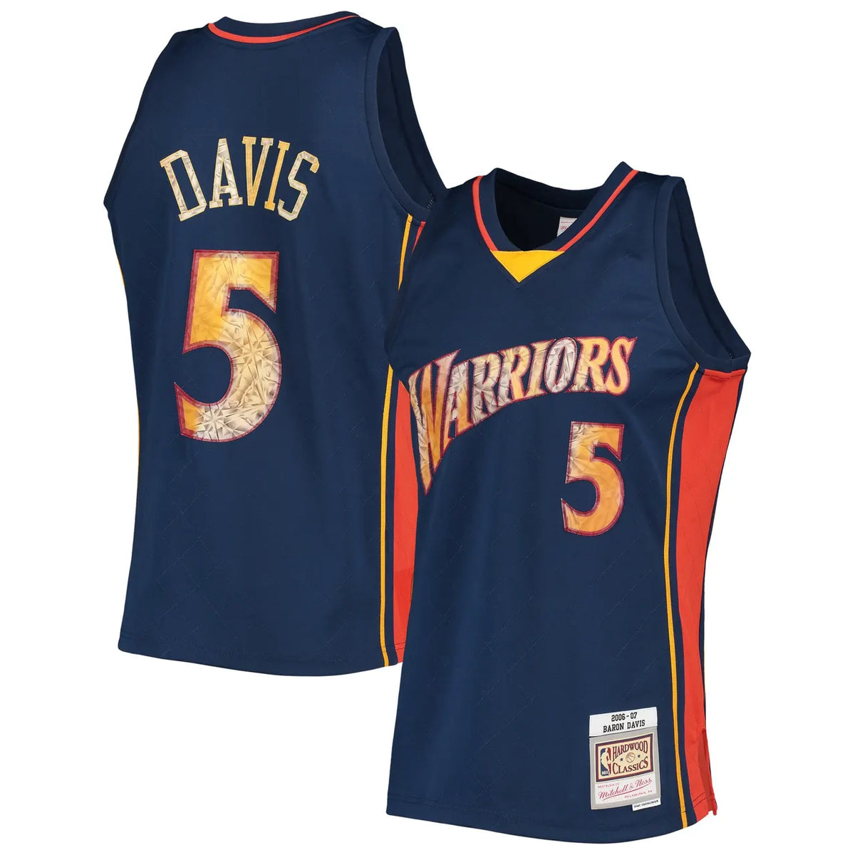 Mitchell & Ness Davis Warriors Navy Jersey - Hình 2