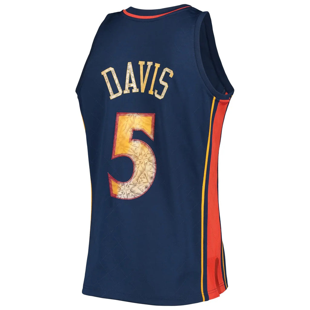 Mitchell & Ness Davis Warriors Navy Jersey - Hình 4