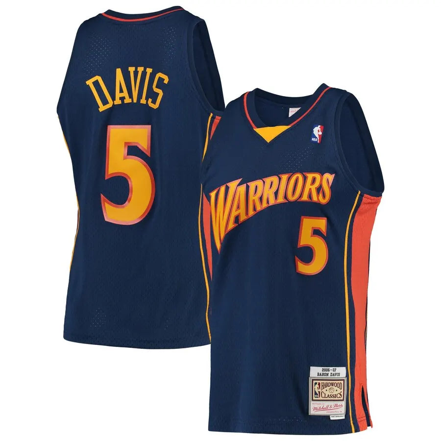 Baron Davis Warriors Navy Jersey