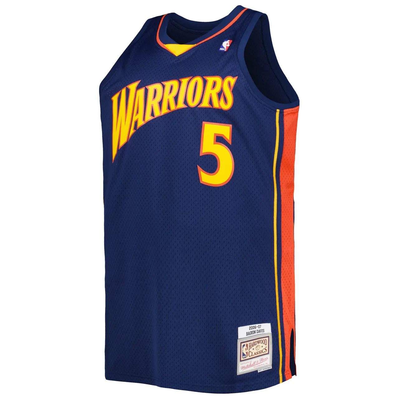 hardwood Mitchell & Ness Davis Warriors Jersey - Hình 3