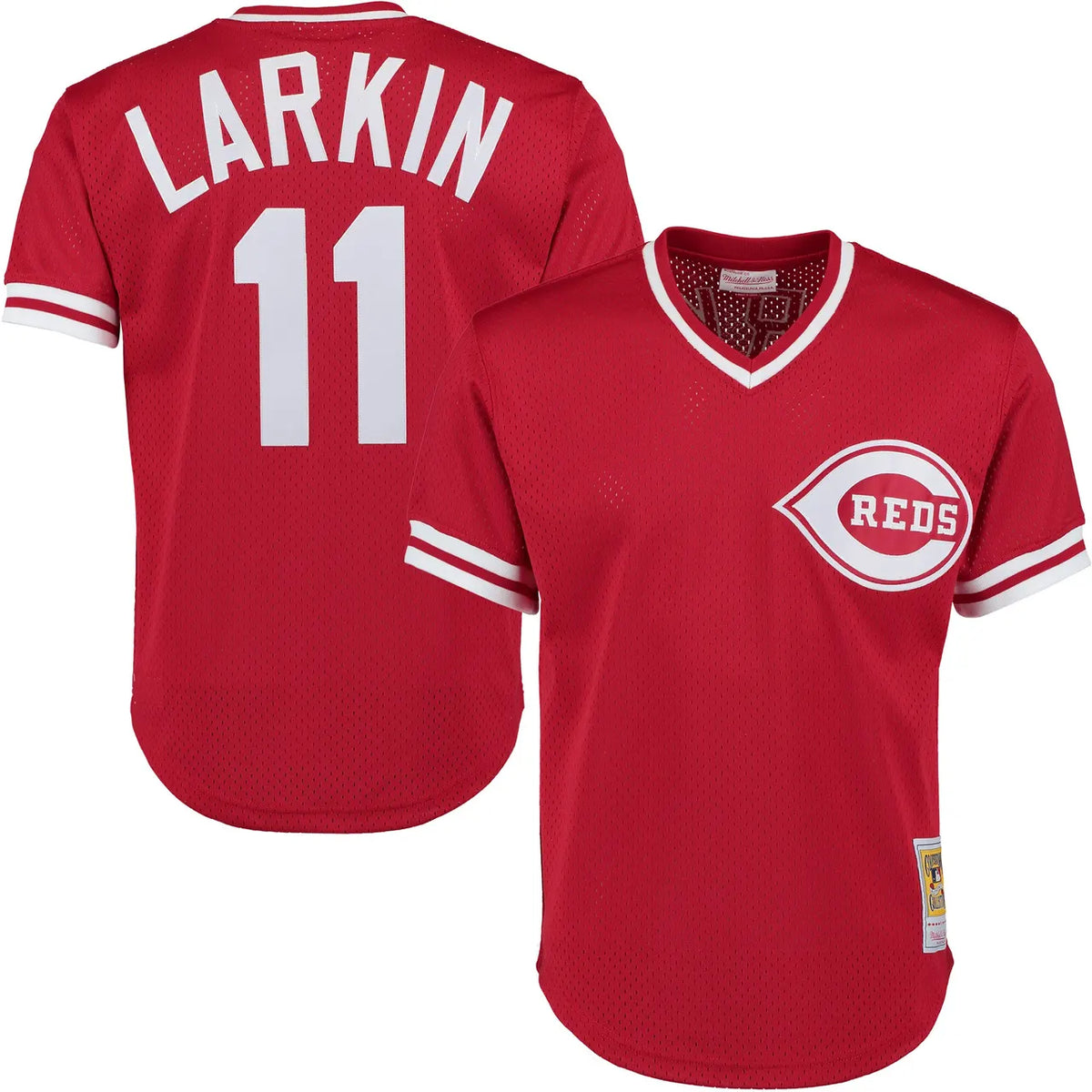 throwback Mitchell & Ness Larkin Reds Jersey