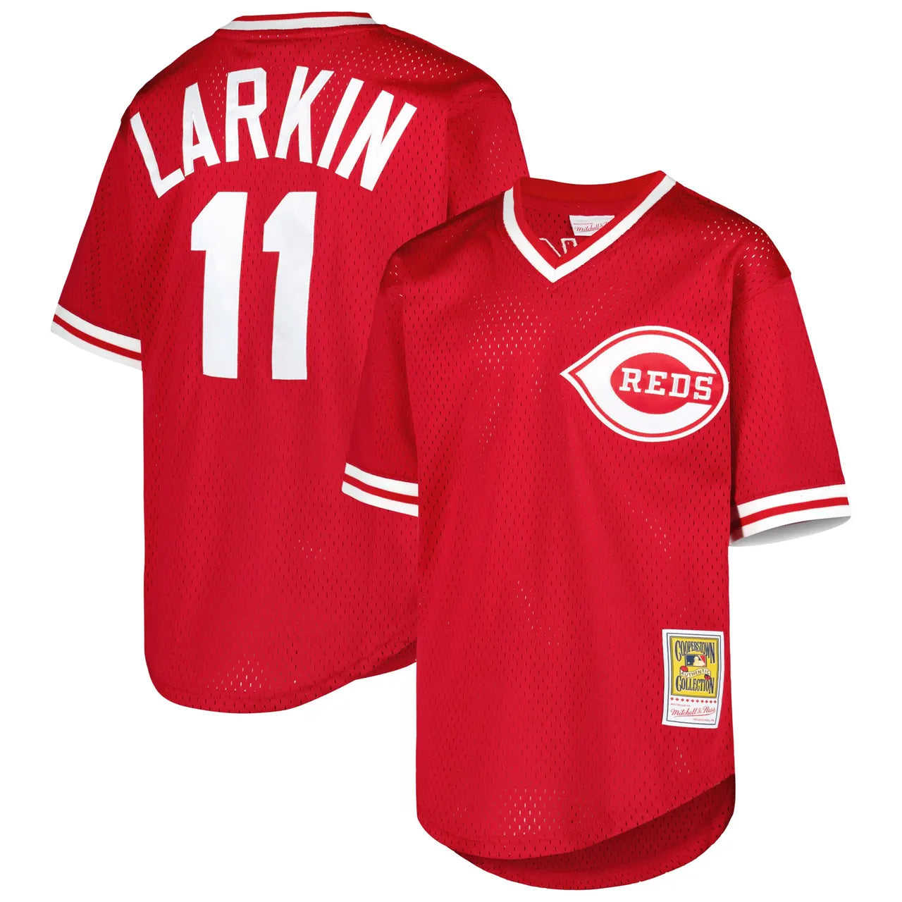 Mitchell & Ness Larkin Reds Red Jersey - Hình 2