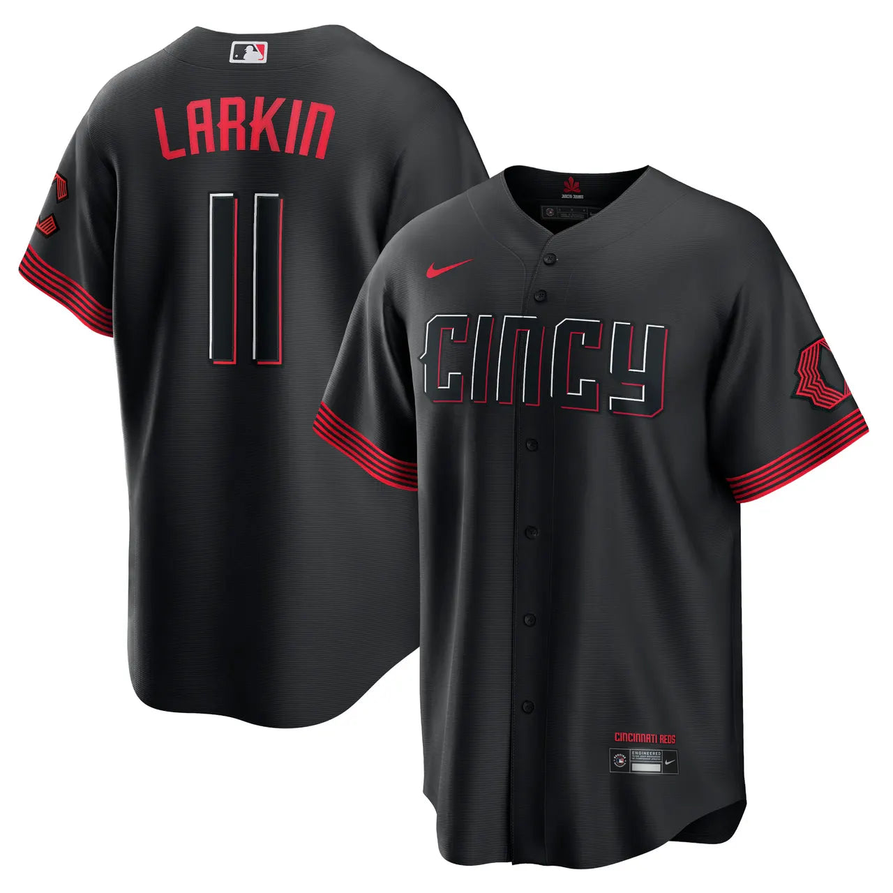 Larkin Reds Black Jersey nike - Hình 2
